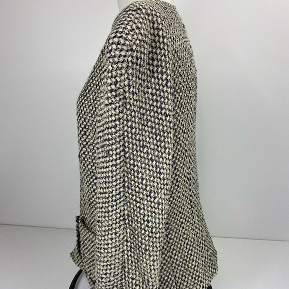 Lafayette 148 Women’s Textured Weave Jacket Ivory - Picture 5 of 8